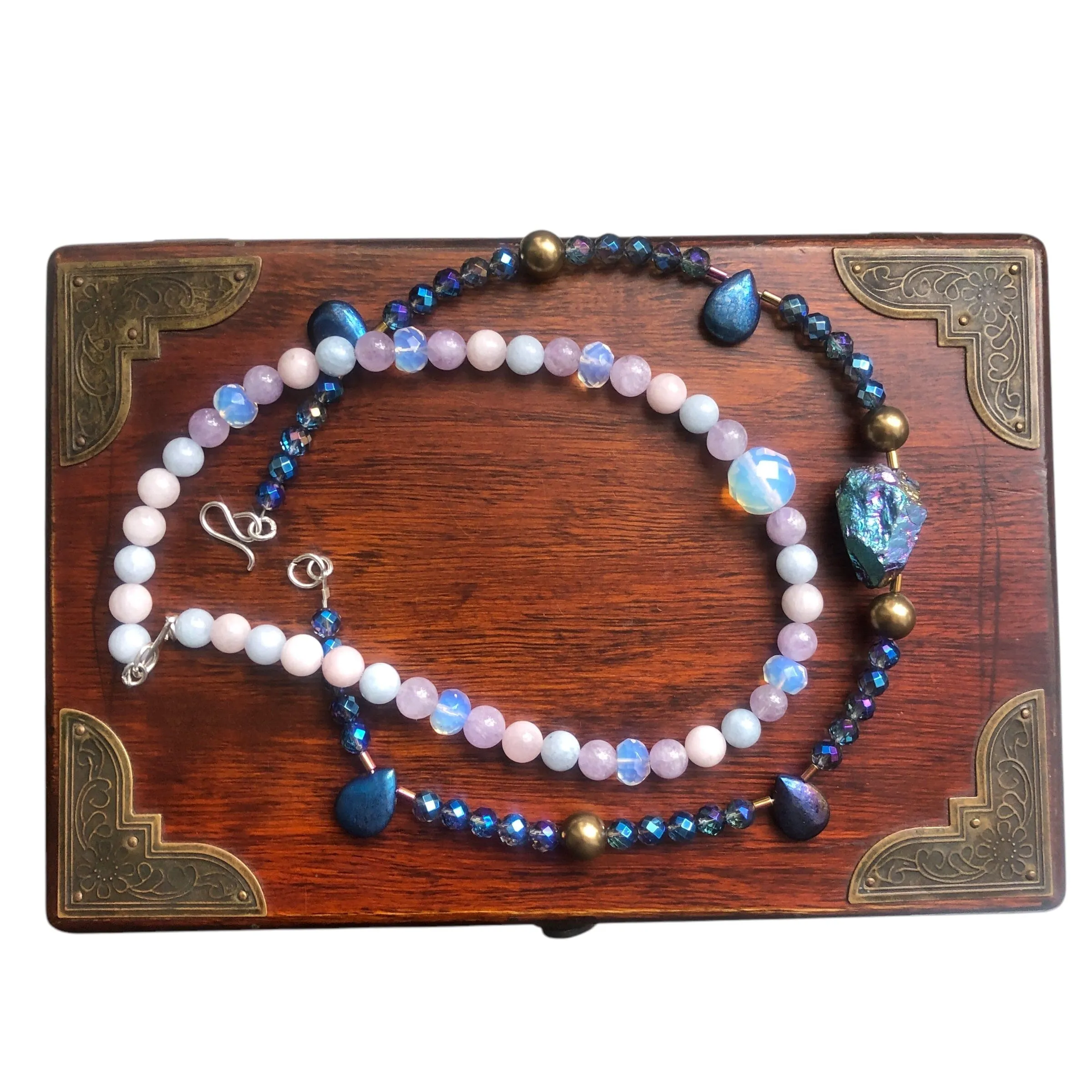 Quartz, Pyrite and Hematite Beaded Choker Necklace