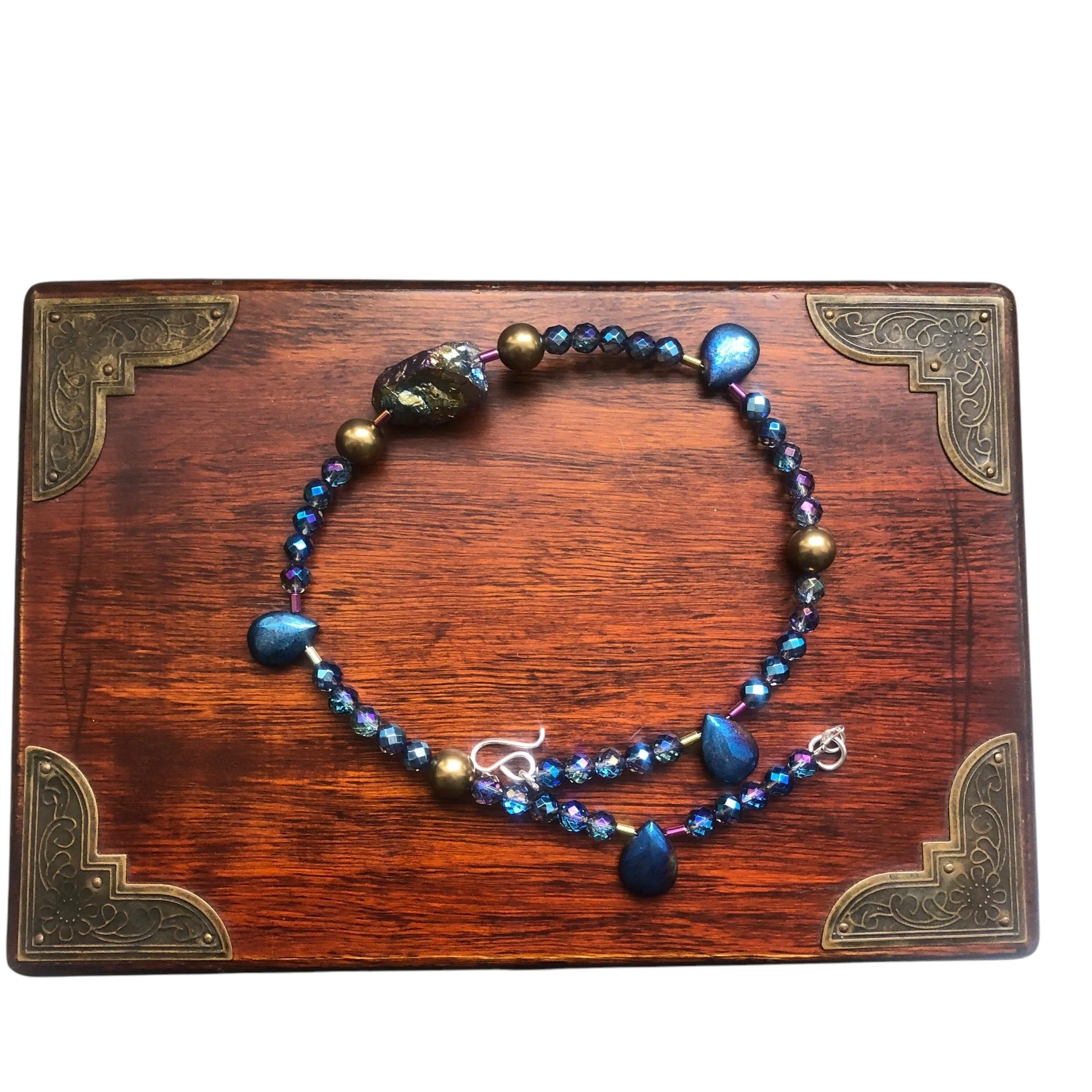 Quartz, Pyrite and Hematite Beaded Choker Necklace