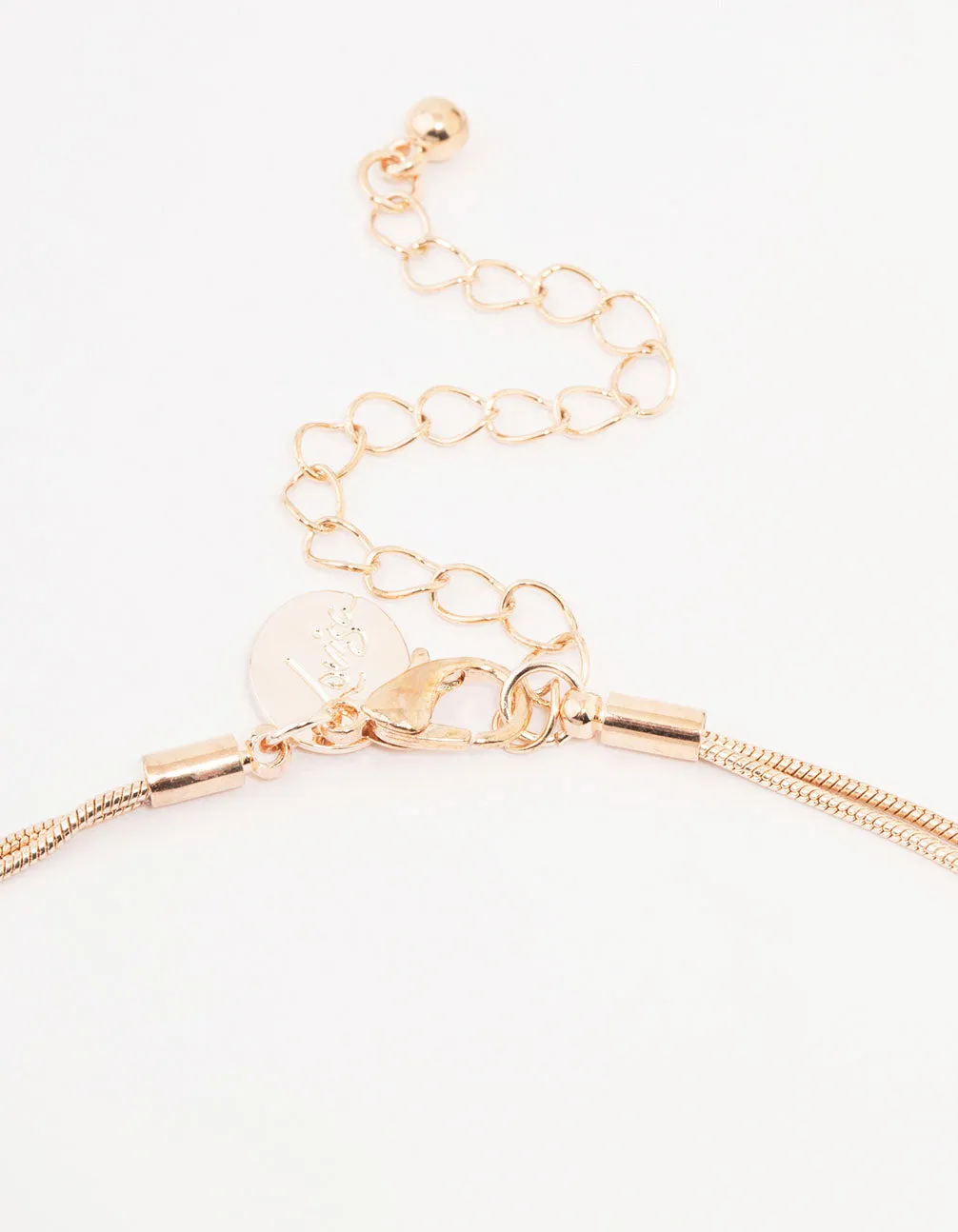 Rose Gold Plated Double Layer Single Pearl Necklace