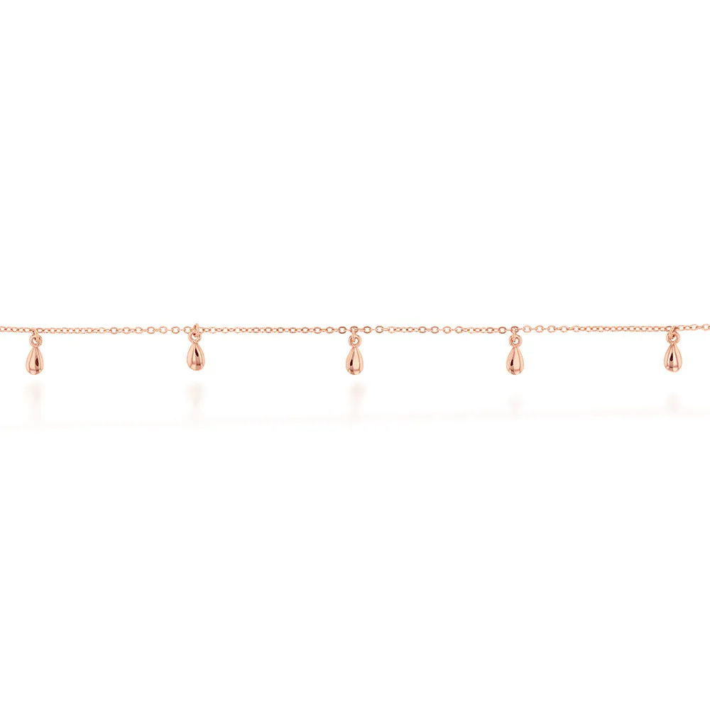 Rose Gold Plated Sterling Silver Fancy Choker Chain