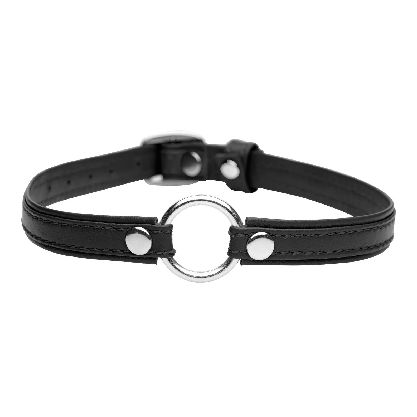 Sex Pet Leather Choker With Silver Ring