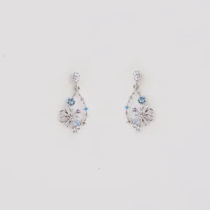 Silver Cosmic Dahlia Earrings