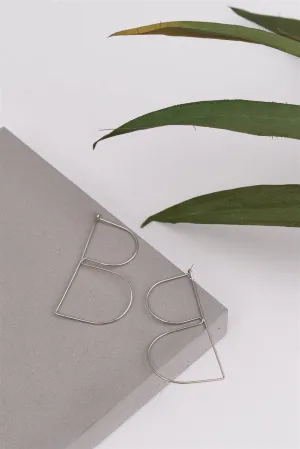 Silver letter B Dangle Earrings - Pack of 11 pieces
