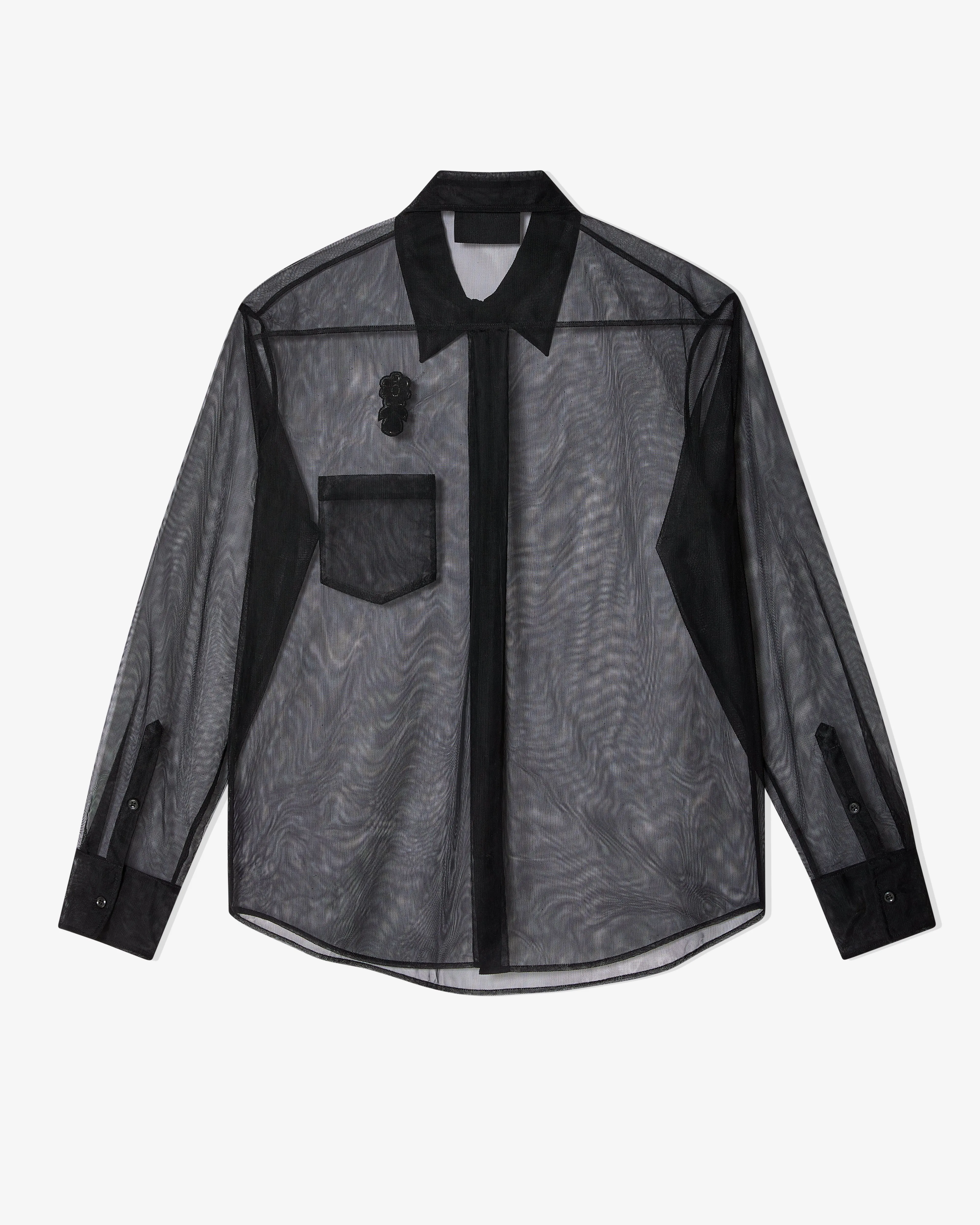 Simone Rocha - Men's Sheer Classic Fit Shirt - (Black)