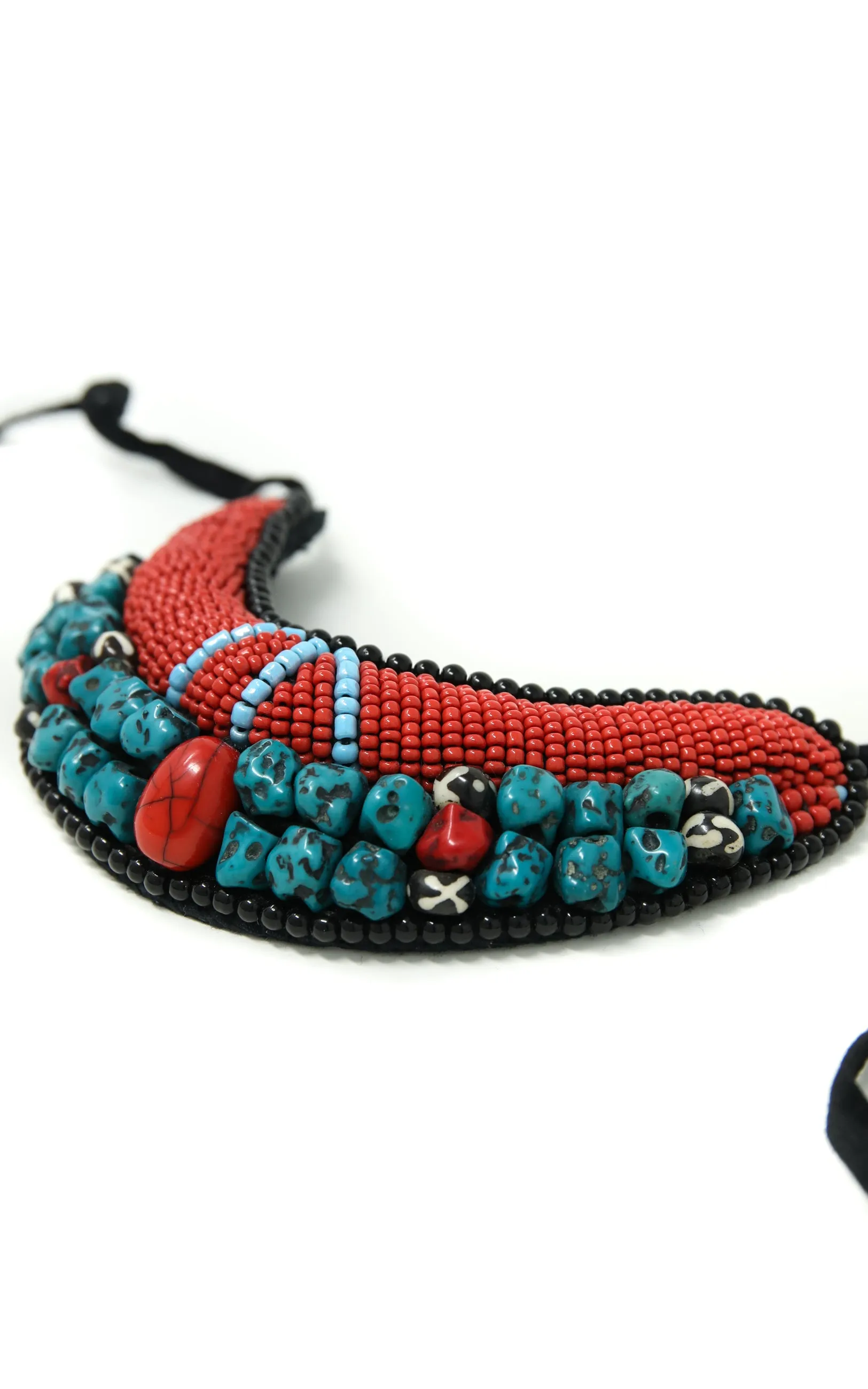 Small Beaded Tibetan Neckpiece