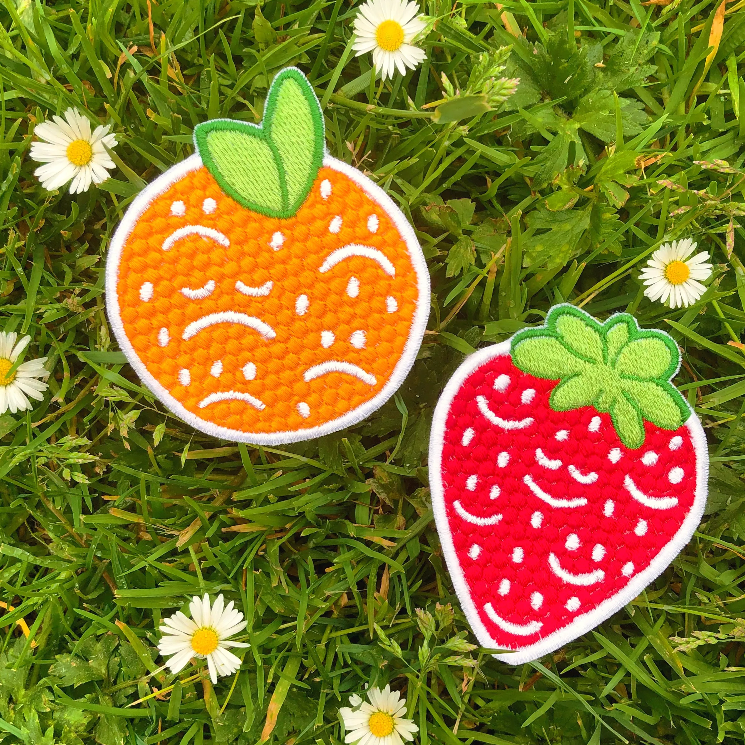 Smile Berry Embroidered Patch!