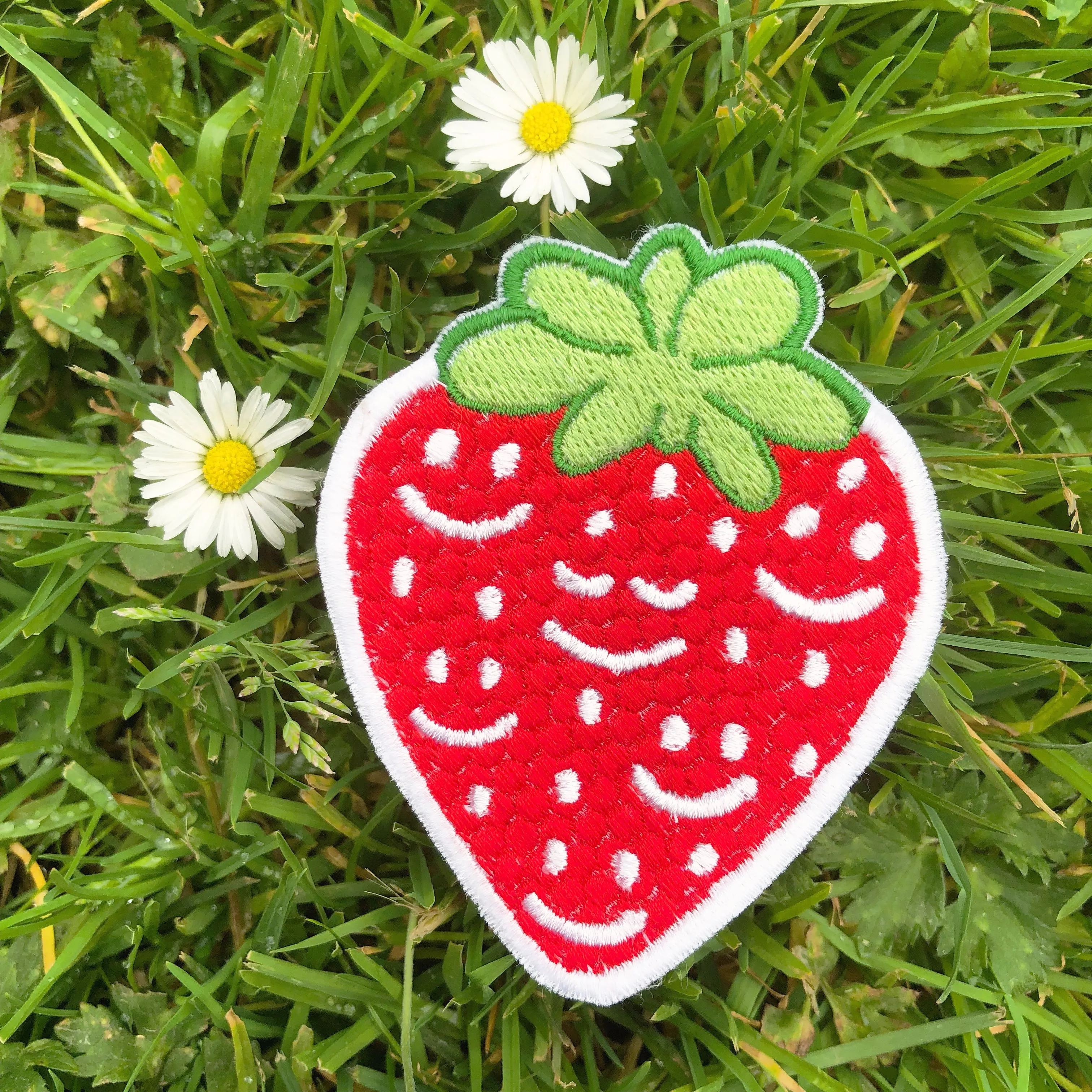 Smile Berry Embroidered Patch!