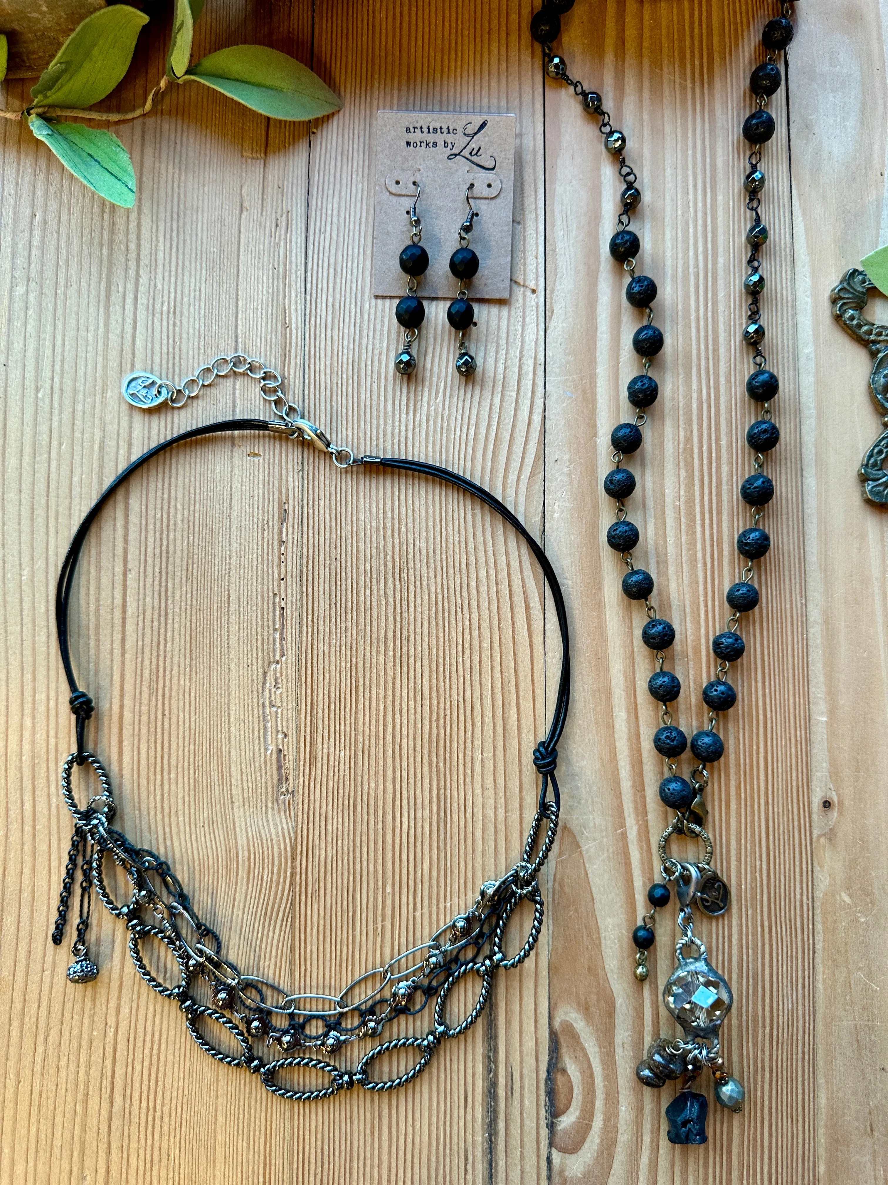 Smoky Fossil Interchangeable Necklace