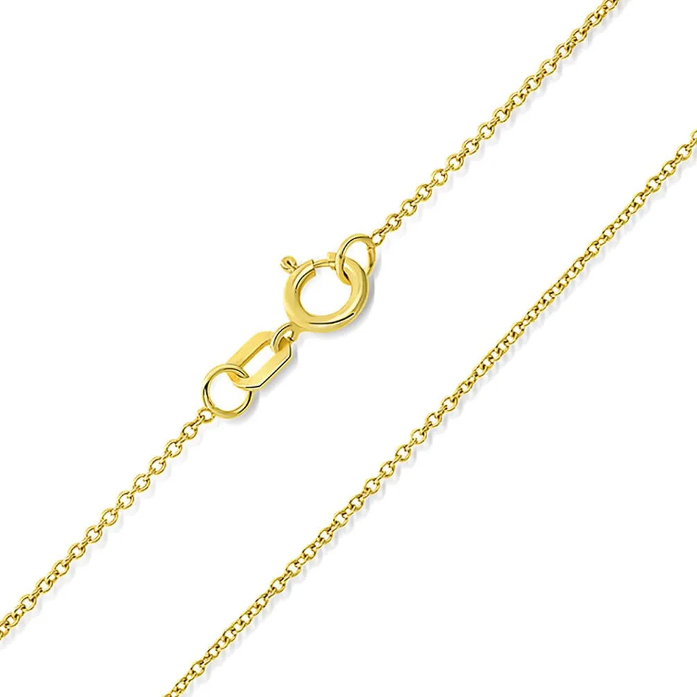 Solid 14k Yellow Gold Round Small Saint Christopher Protect Us Medal Pendant Necklace