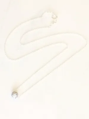 Sparkle Bead Necklace Silver