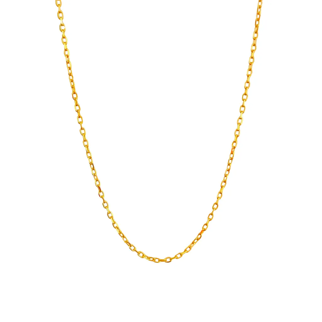 TAKA Jewellery 999 Pure Gold Heart Pendant with 9K Gold Chain-18 Inches