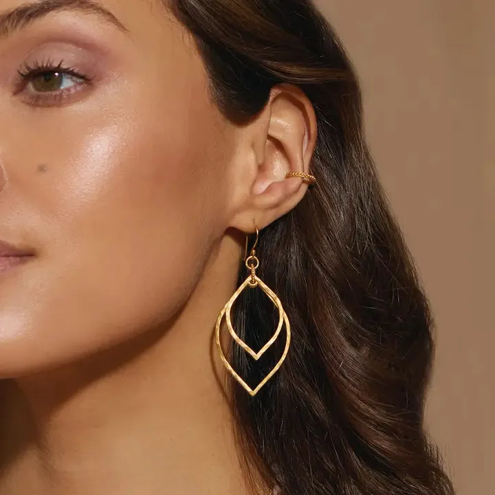 Transformed by Light Lotus Linear Earrings