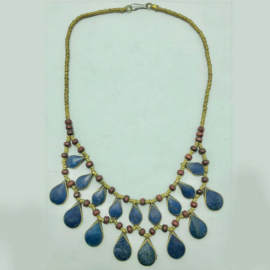Tribal Lapis Lazuli Stone Choker Necklace