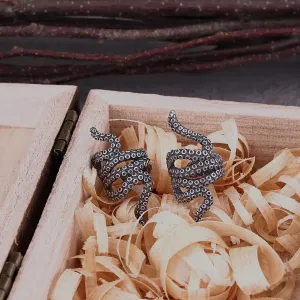 Viking Stainless Steel Imitation Octopus Clip Earringsa