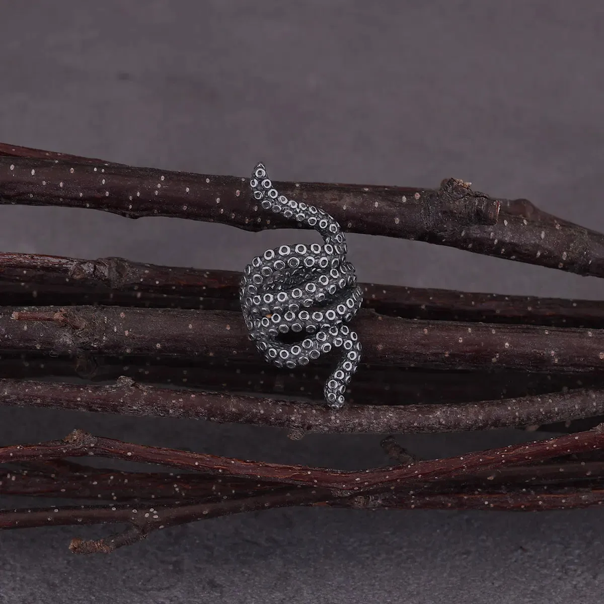 Viking Stainless Steel Imitation Octopus Clip Earringsa
