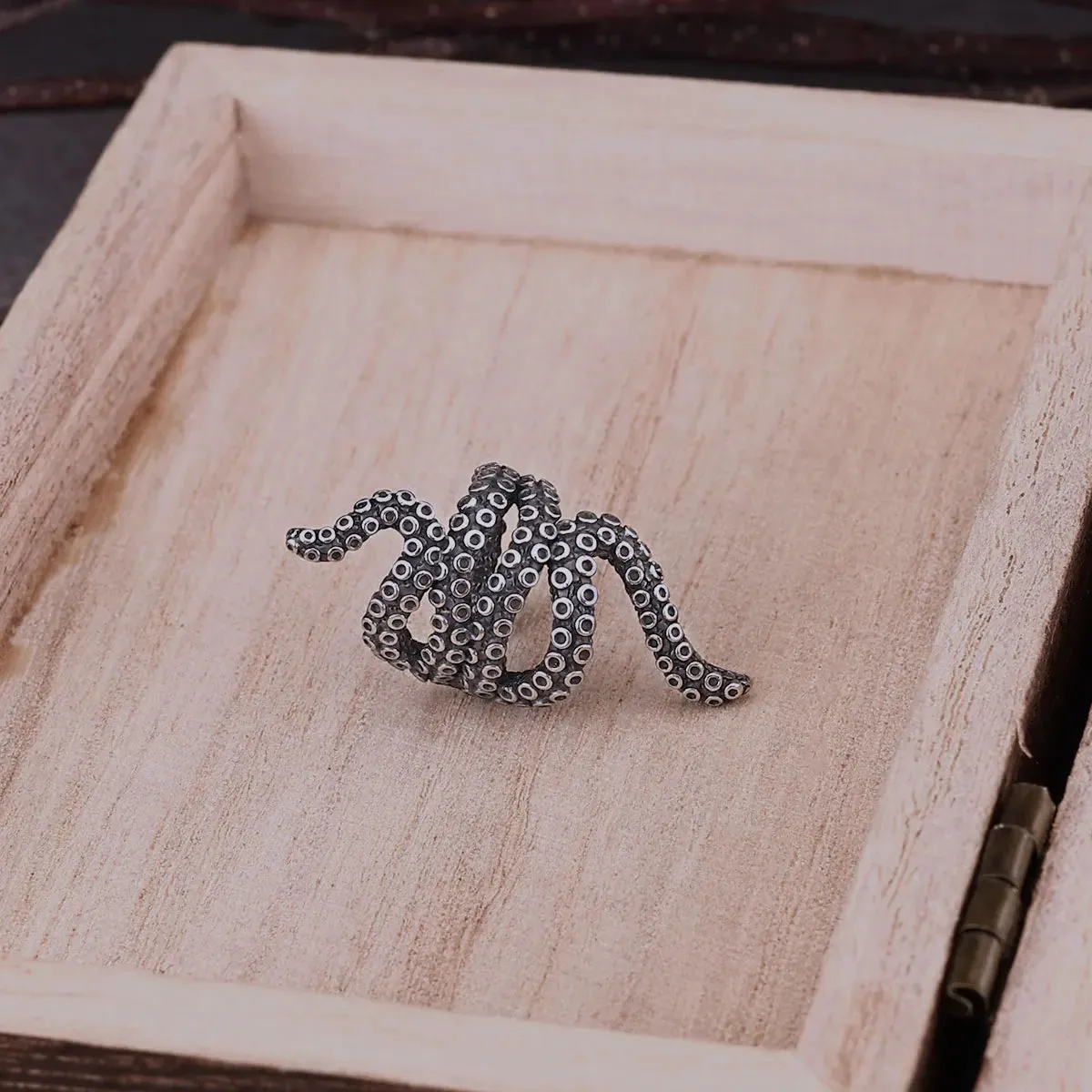 Viking Stainless Steel Imitation Octopus Clip Earringsa