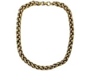 Vintage 1960s Monet Choker Necklace Gold Plated Chain Signed