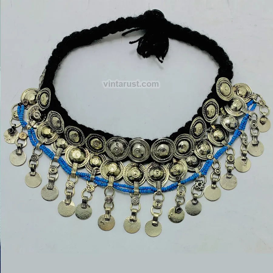 Vintage Boho Dangling Tassels Choker Necklace