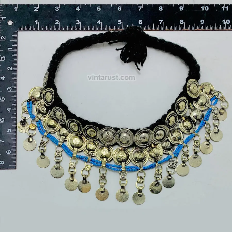 Vintage Boho Dangling Tassels Choker Necklace