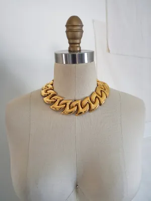 Vintage Golden Angle Choker Necklace