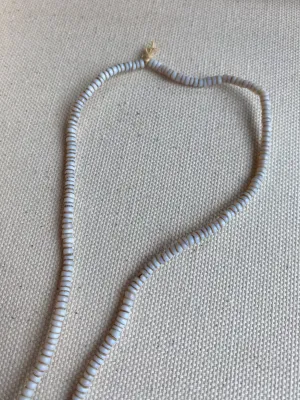 White & Cream Micro Trade Beads Necklace