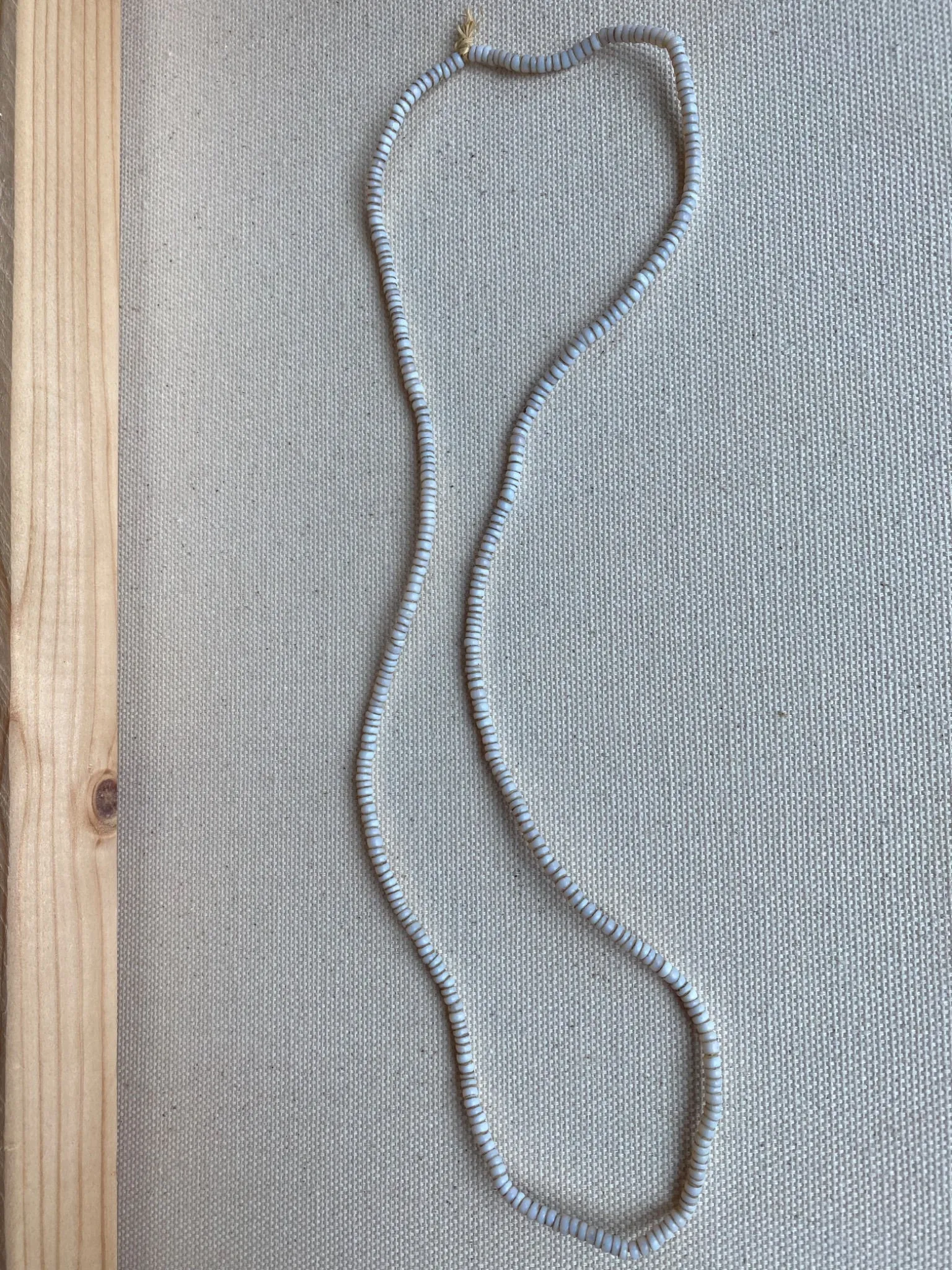 White & Cream Micro Trade Beads Necklace