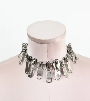 Zipper Choker Silver